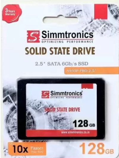 SSD 128 GB Simmtronics 10X Faster SATA 2.5